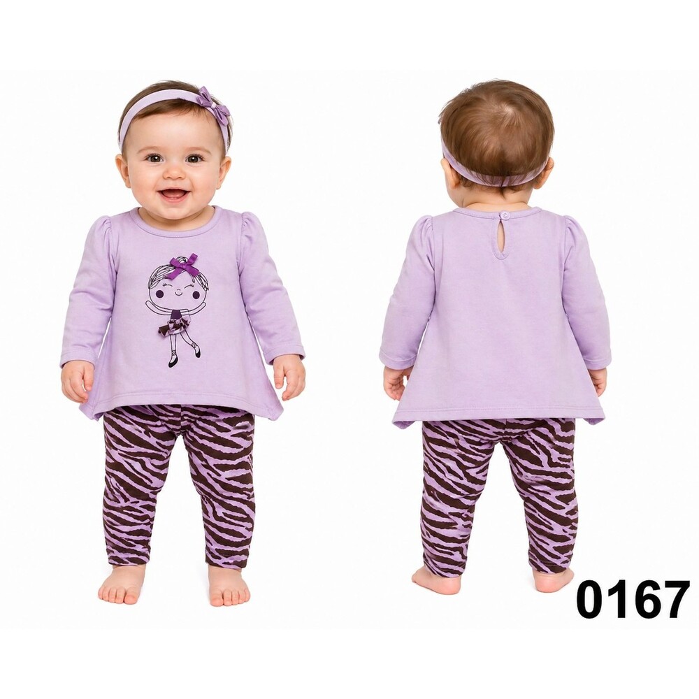 Kidgets 2-piece baby girl ballerina outfit (headband NOT included)- 6-9M - 0167